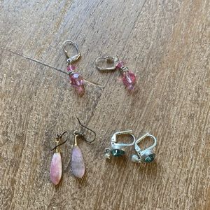 Lot of three fashion earrings